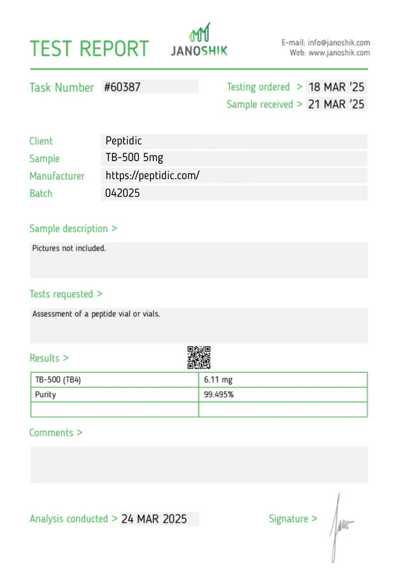 TB-500 (Thymosin Beta 4) (43 AA) – 5mg